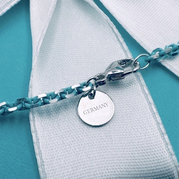 NWT Tiffany & Co. 30” 2.5 mm Blue Enamel Sparkle Necklace with PACKAGING - Picture 5 of 8